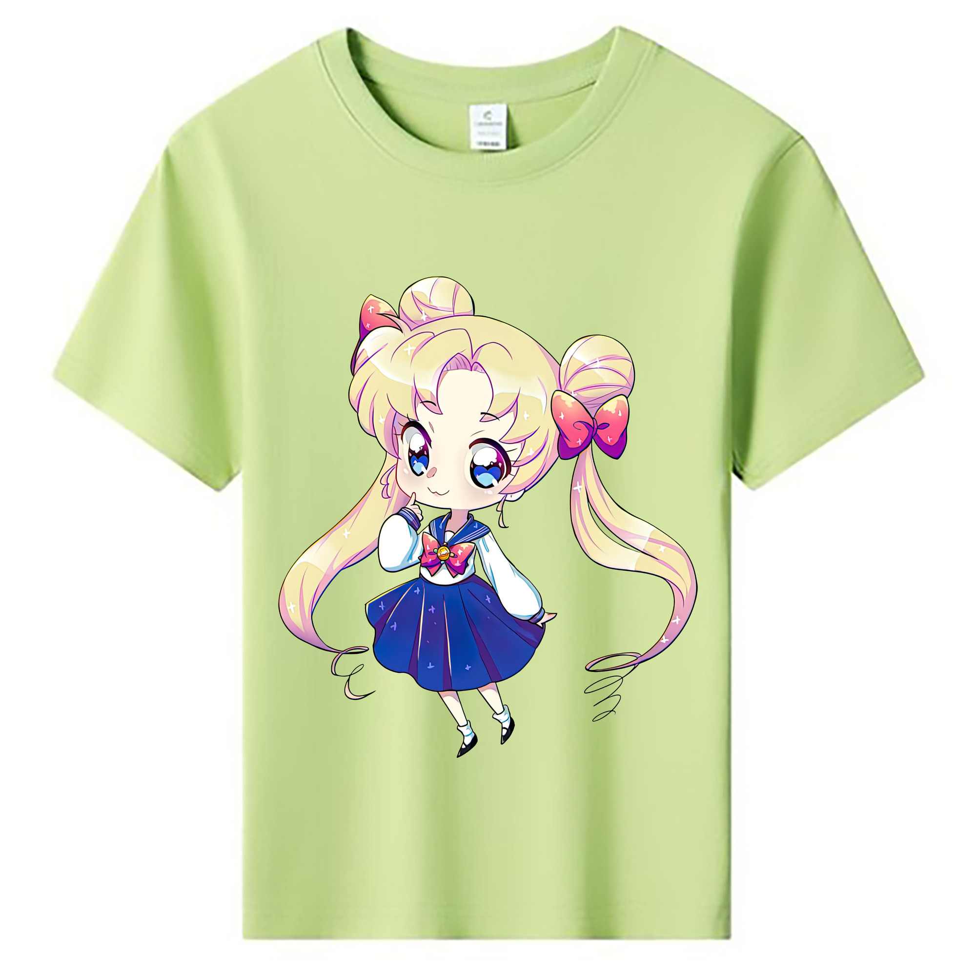 （画像用） 美少女戦士セーラームーン 月野 うさぎ つきの うさぎ Sailor Moon Tsukino Usagi 綿100％キッズTシャツ（フロントプリント）
